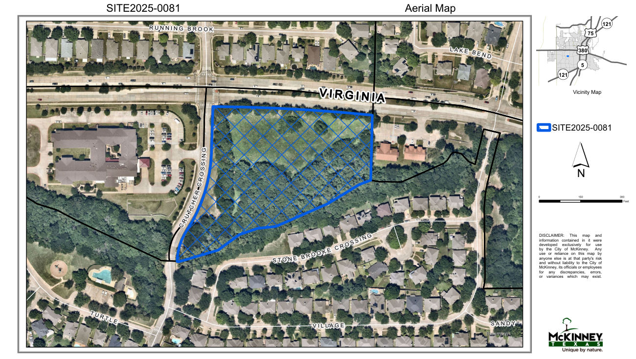 Aerial map of the site on Virginia Parkway